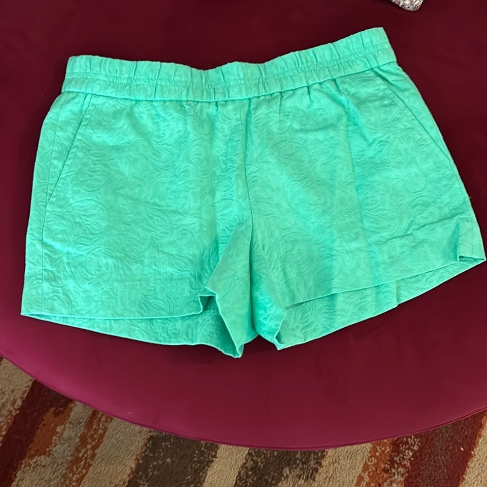 Women’s J.Crew shorts teal paisley pattern